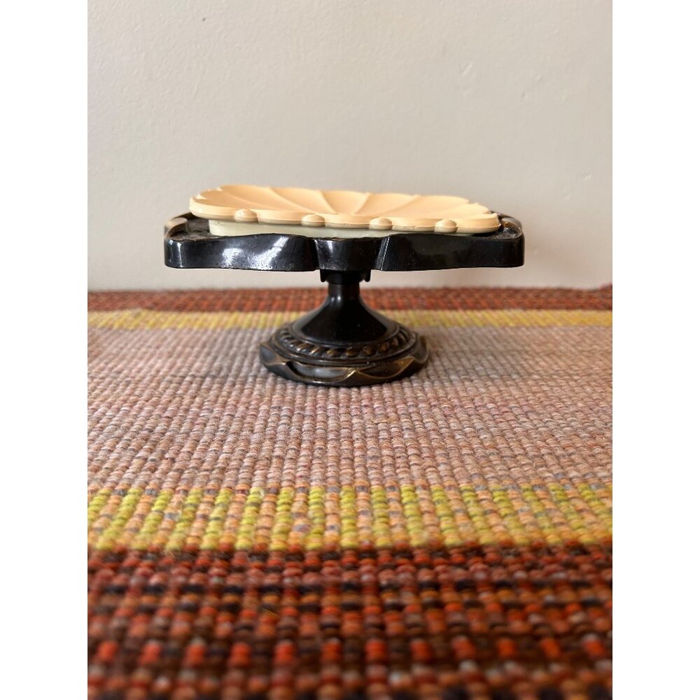 Vtg Amerock Brass Pedestal Soap Dish 1971